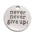 Klik-aan hanger "never never give up"